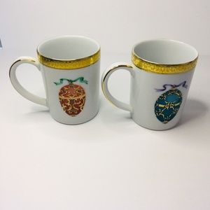 Gold Buffet Royal Gallery Faberge Egg Coffee Mugs